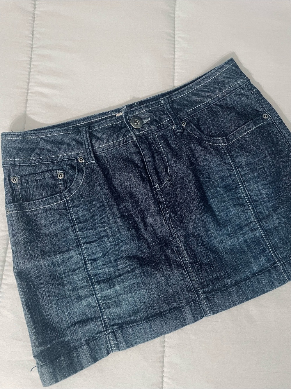 SO Denim Skirt - Dark Wash